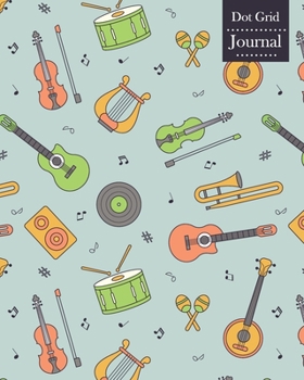 Dot Grid Journal: Notebook Planner with Music Themed Cover Design