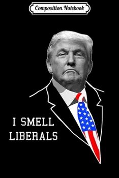 Composition Notebook: Trump 2020 Liberal Tears distressed US flag  Journal/Notebook Blank Lined Ruled 6x9 100 Pages