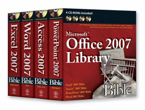 Paperback Microsoft Office 2007 Library Bible [With 4 CDROMs] Book