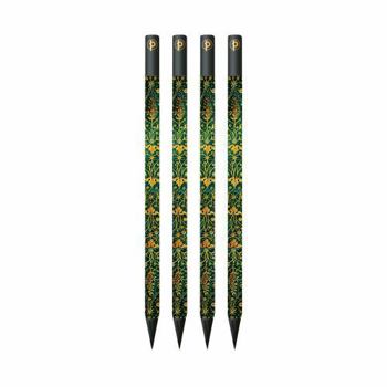 Emerald Flower 4 Pack Pencils, Marsh's Library by Paperblanks (Nature's Grace)