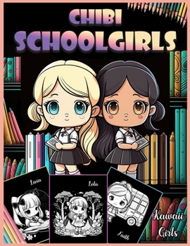 Paperback Chibi School Girls coloring book: 30 Illustrated Kawaii Designs of Manga Chibi Students Book