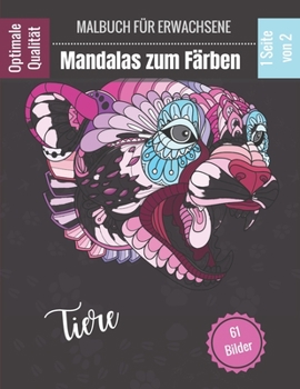 Paperback Tierfarben-Mandalas - Malbuch: Wunderschöne Mandalas für leidenschaftliche Menschen - Malbuch Erwachsene und Kinder Anti-Stress und entspannend (Löwe [German] Book