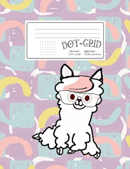 Dot-Grid: It's No Drama for this LLAMA on the Cover of this Dot Grid Graph Notebook Journal