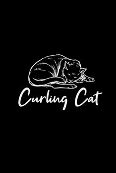 Curling cat: 6x9 curling | lined | ruled paper | notebook | notes