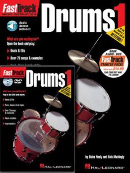 Paperback Fasttrack Drums Method Starter Pack Book/Online Audio [With CD (Audio) and DVD] Book