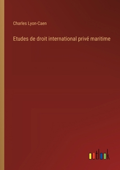 Paperback Etudes de droit international privé maritime [French] Book