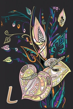 L: Initial Monogram Notebook L, L Monogram Journal L, L Monogram Notepad L, 100 Pages with Glossy Cover