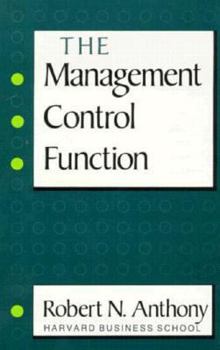 Hardcover The Management Control Function Book