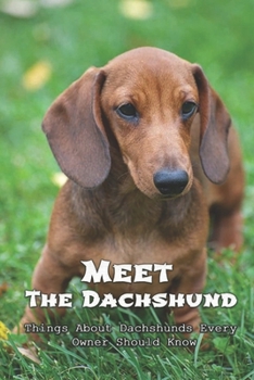 Paperback Meet The Dachshund: Things About Dachshunds Every Owner Should Know: Potty Training Dachshund Hound Book