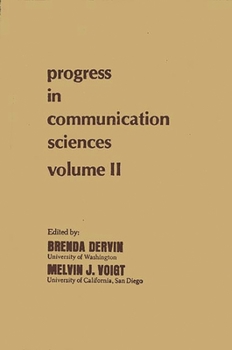 Hardcover Progress in Communication Sciences, Volume 2 Book