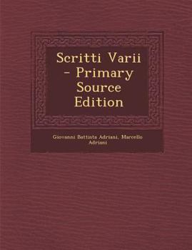 Paperback Scritti Varii [Italian] Book