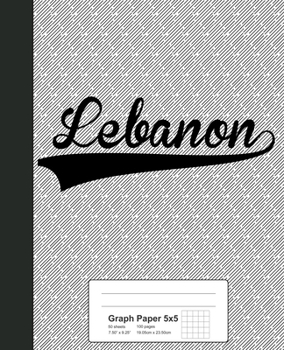 Paperback Graph Paper 5x5: LEBANON Notebook Book