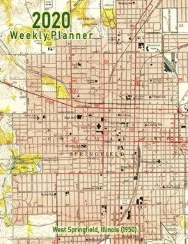 2020 Weekly Planner: West Springfield, Illinois (1950): Vintage Topo Map Cover