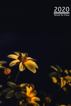 A5 2020 Diary Week To View Paperback Cover With Alternative Design |: | Yellow Flower Petals 2020 Diary Cover, Year Planner For Business, Office, ... College, School, Appointments, Organizer.