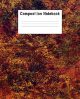 Composition Notebook: Red Abstract Grunge
