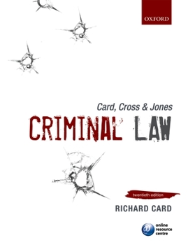 Paperback Card, Cross & Jones: Criminal Law Book