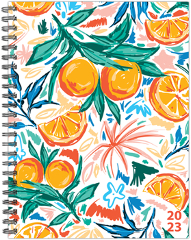 Spiral-bound Orange Citrus 6.5 X 8.5 Softcover Weekly Planner Book