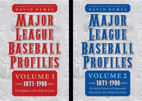 Paperback Major League Baseball Profiles, 1871-1900, 2-Volume Set Book