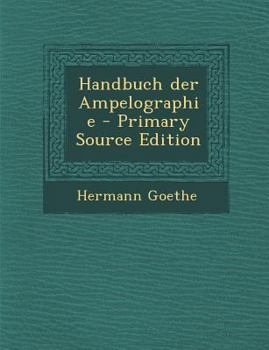 Paperback Handbuch Der Ampelographie [German] Book