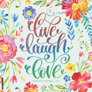 Calendar Live, Laugh, Love 2024 12 X 12 Wall Calendar Book