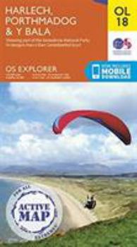 Map OS Explorer OL18 Harlech, Porthmadog & Bala/Y Bala (Active) (OS Explorer Active) Book