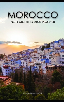 Paperback Morocco Note Monthly 2020 Planner 12 Month Calendar Book
