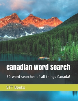 Paperback Canadian Word Search: 30 word searches of all things Canada! Book