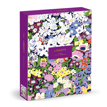 Galison Liberty Thorpe – DIY 9 x 12 Paint by Number Kit with Iconic Liberty Print Art for Beginners and Experts Includes Paint and Brushes