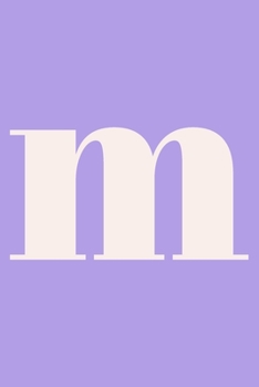 M Dot Grid Notebook: Minimalist Dotted Notebook | Personalized Monogram Letter M Purple and Lavender Cover Design