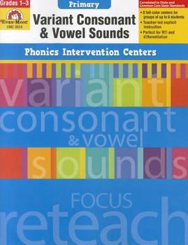 Paperback Variant Consonant & Vowel Sounds: Primary Book