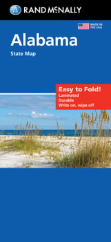 Map Rand McNally Easy to Fold: Alabama State Laminated Map Book
