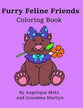 Paperback Furry Feline Friends Coloring Book