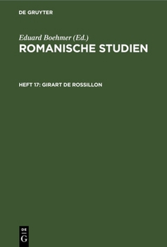 Hardcover Girart de Rossillon [German] Book