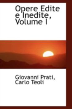 Paperback Opere Edite E Inedite, Volume I Book