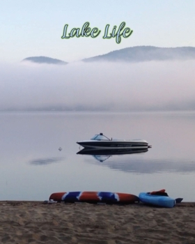 Paperback Lake Life: Blank 8x10 Lined Journal Notebook Book