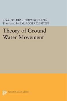 Hardcover Theory of Ground Water Movement (Princeton Legacy Library) Book