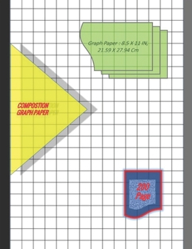 Paperback Graph Paper Notebook 8.5 x 11 IN, 21.59 x 27.94 cm: 1/2 inch thin = 0.5" squares perfect binding, non-perforated, Double-sided Composition Graph Paper Book