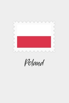 Paperback Poland flag minimalist notebook: Country national flag travel journal notebook Book