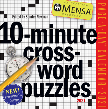 Calendar Mensa 10-Minute Crossword Puzzles Page-A-Day Calendar 2021 Book