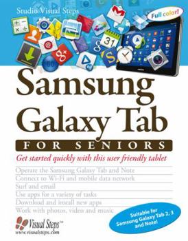 Paperback Samsung Galaxy Tab for Seniors [Large Print] Book