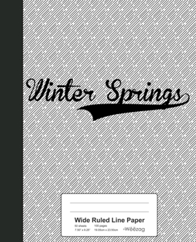 Paperback Wide Ruled Line Paper: WINTER SPRINGS Notebook Book