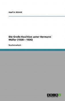 Die Große Koalition unter Hermann Müller (1928 - 1930)