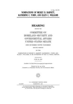 Paperback Nominations of Mickey D. Barnett, Katherine C. Tobin, and Ellen C. Williams Book