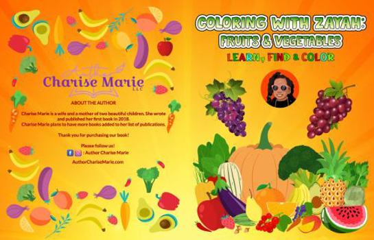 Paperback Coloring with Zayah: Fruits & Vegetables Book