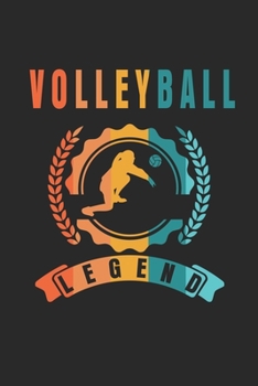 Paperback Volleyball Legend: Notebook/Diary/Organizer/120 checked pages/ 6x9 inch Book