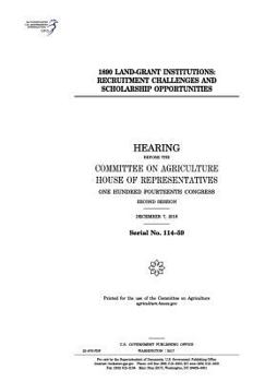 Paperback 1890 land-grant institutions: recruitment challenges and scholarship opportunities Book