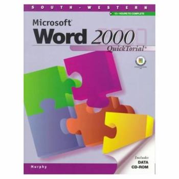 Paperback Microsoft Word 2000 Quicktorial [With CDROM] Book