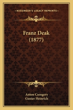 Paperback Franz Deak (1877) [German] Book