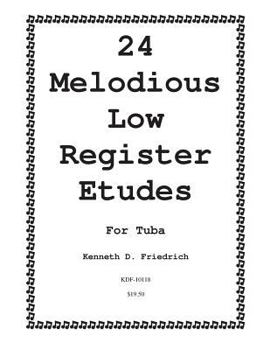 Paperback 24 Melodious Low Register Etudes for Tuba Book