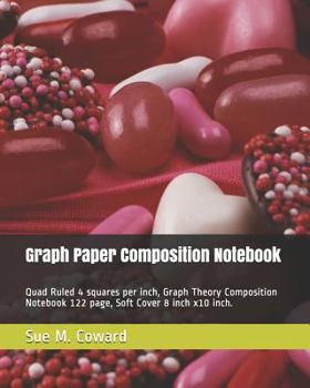 Paperback Graph Notebook: Quad Ruled 4 Squares Per Inch 122 Page Math and Science Composition Notebook Soft Cover Book